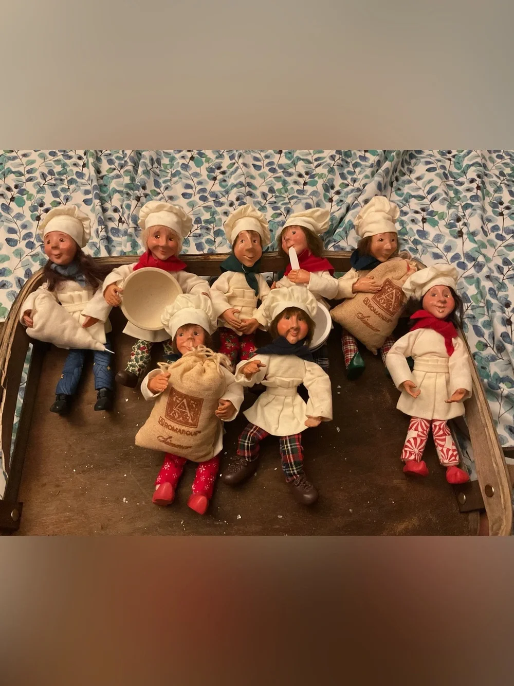 Rare Find Vtg Byers Choice Kindle Creations Lot of 8 Christmas Chef Ornaments